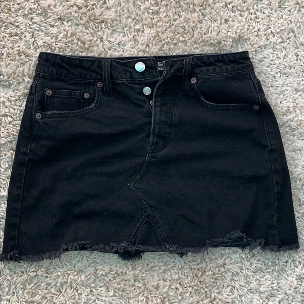 black jean skirt